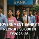 Government Banks to Recruit 50,000 in FY2025–26 Finance Ministry Confirms Nationwide Hiring Push