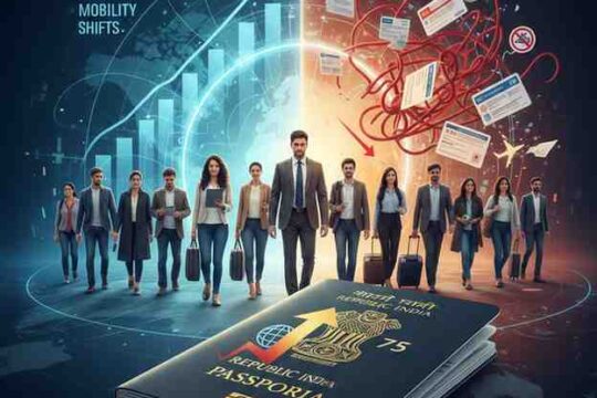 India’s Global Mobility Shifts Passport Power Rises to 75th Amid Ranking Paradox