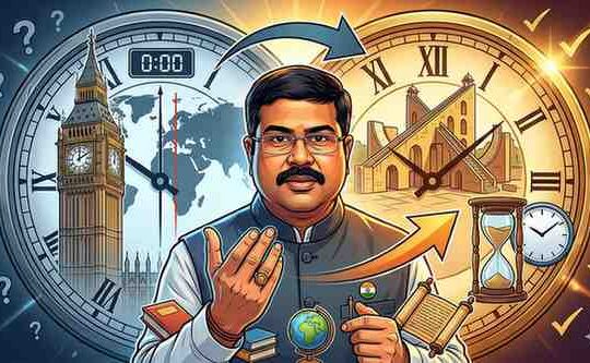 Education Minister Dharmendra Pradhan Proposes Replacing GMT with Ujjain Time