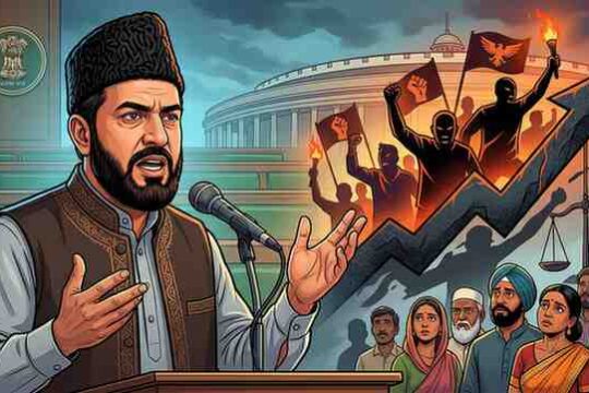 Kashmiri MP Engineer Rashid Raises Concerns Over Rising Right-Wing Extremism in Lok Sabha