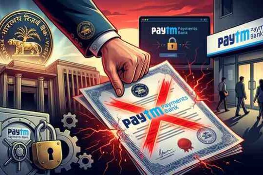 RBI Cancels Paytm Payments Bank License with Immediate Effect; Moves to Wind Up Operations