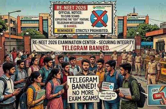 Telegram Banned Ahead of RE-NEET 2026 to Curb Scams Exploiting 'Edit' Feature