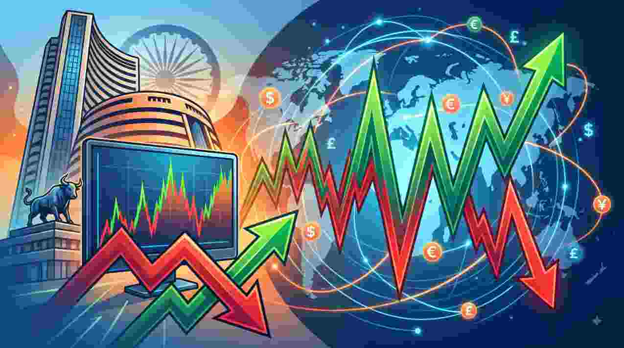 Indian Stock Indices Experience Fluctuations Amid Global Economic Trends