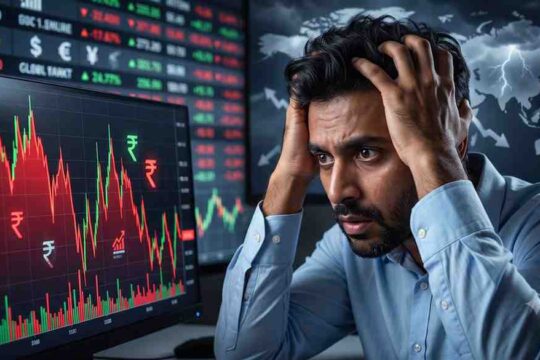 Indian Stock Indices Experience Volatile Trading Amid Global Uncertainty