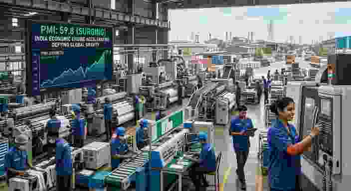 Defying Global Gravity India’s Economic Engine Accelerates as PMI Surges