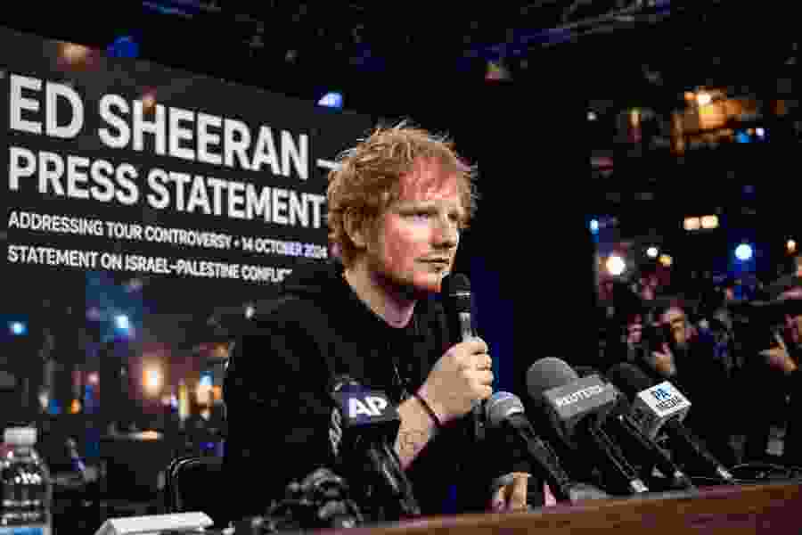 ED SHEERAN ADDRESSES TOUR CONTROVERSY, BREAKS SILENCE ON ISRAEL-PALESTINE CONFLICT