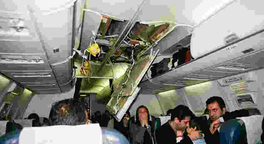 Mid-Air Terror Boeing 737 Ceiling Collapses During Flight Over Iran